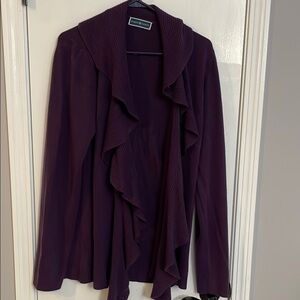 Karen Scott Purple Cardigan Sweater